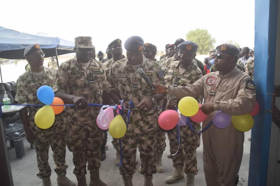 OPERATIONAL VISIT: CAS RESTATES COMMITMENT TO ENSURING SECURITY IN NORTHEAST AS HE COMMISSIONS AIRCRAFT HANGAR IN MAIDUGURI