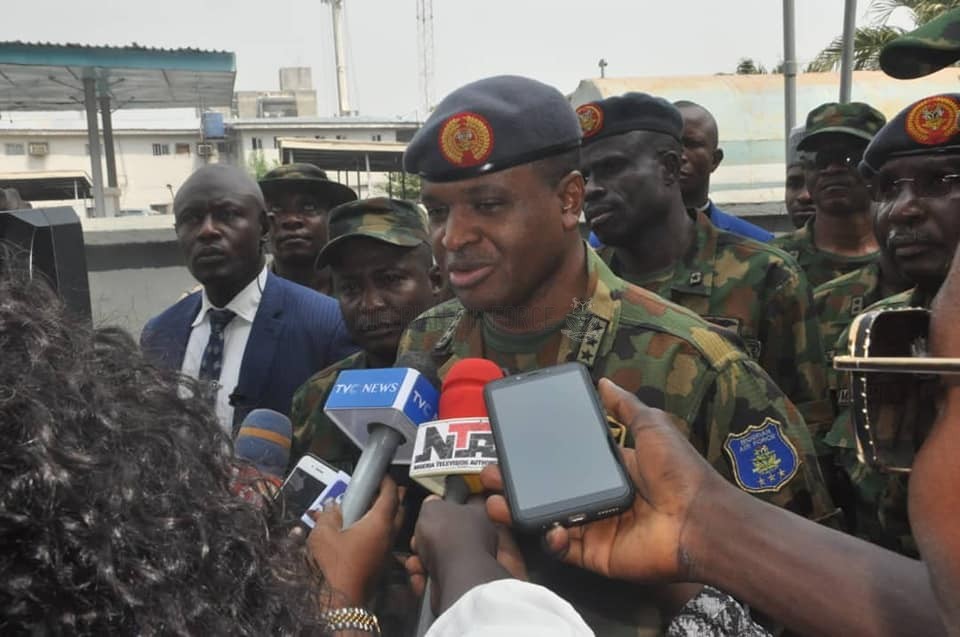 OPERATIONAL VISIT: CAS INSPECTS ONGOING PROJECTS IN LAGOS, REASSURES OF NAF’s COMMITMENT TO WELFARE OF PERSONNEL