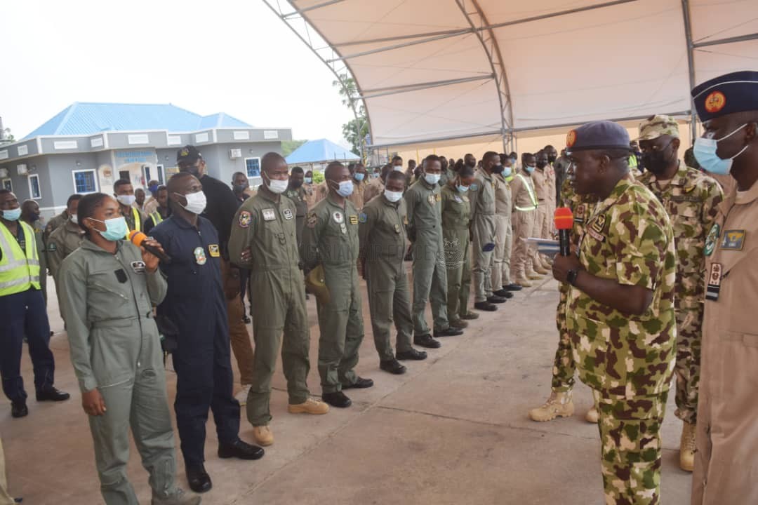CAS VISITS FRONTLINE TROOPS IN MAIDUGURI, YOLA, CHARGES THEM TO SUSTAIN ONSLAUGHT AGAINST INSURGENTS