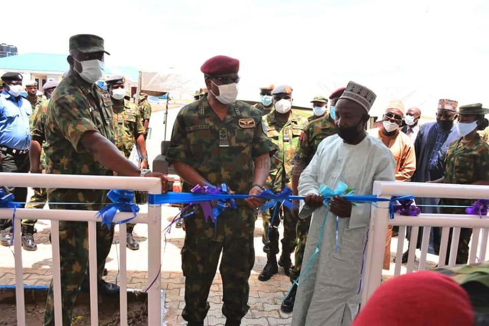 ANTI-BANDITRY: CAS CHARGES PERSONNEL TO SUSTAIN ONSLAUGHT AGAINST ARMED BANDITS AS HE COMMISSIONS INFRASTRUCTURAL PROJECTS AT 271 NAF DETACHMENT BIRNIN GWARI