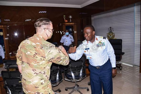 AIR VICE MARSHAL OLADAYO AMAO RECEIVES UNITED STATES OF AMERICA (USA) DEFENCE ATTACHE TO NIGERIA