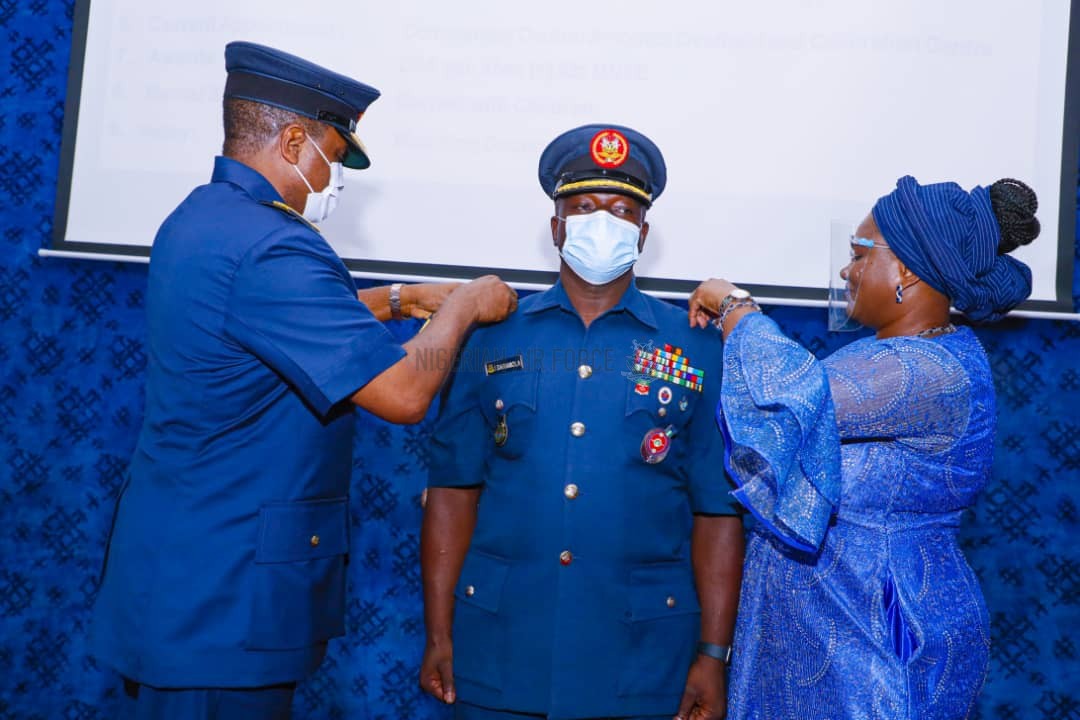 NAF DECORATES RECENTLY PROMOTED SENIOR OFFICERS, AS HMOD CHARGES THEM TO REDEDICATE THEMSELVES TO THE SERVICE OF A BETTER NIGERIA